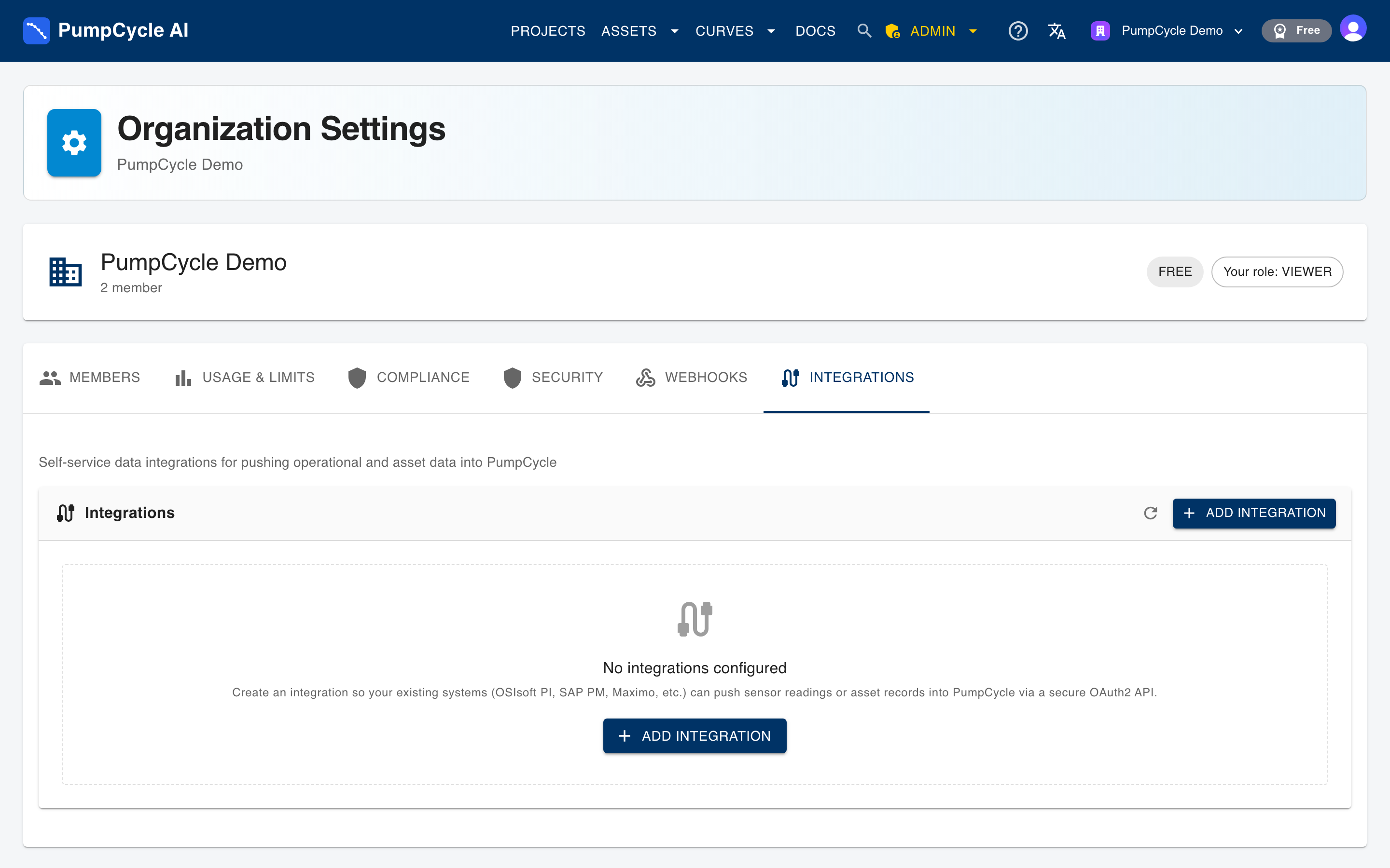 Integration Hub screenshot